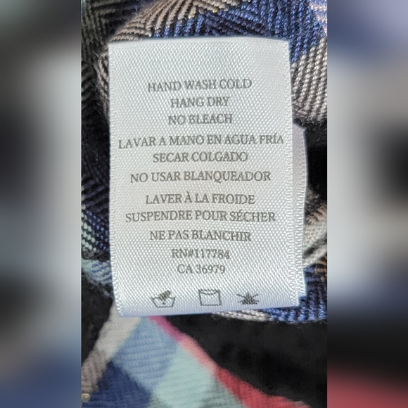 Rails Hunter Button-Down Plaid Top Women's M Black Melon Aqua Gold Relaxed Fit - Picture 13 of 14